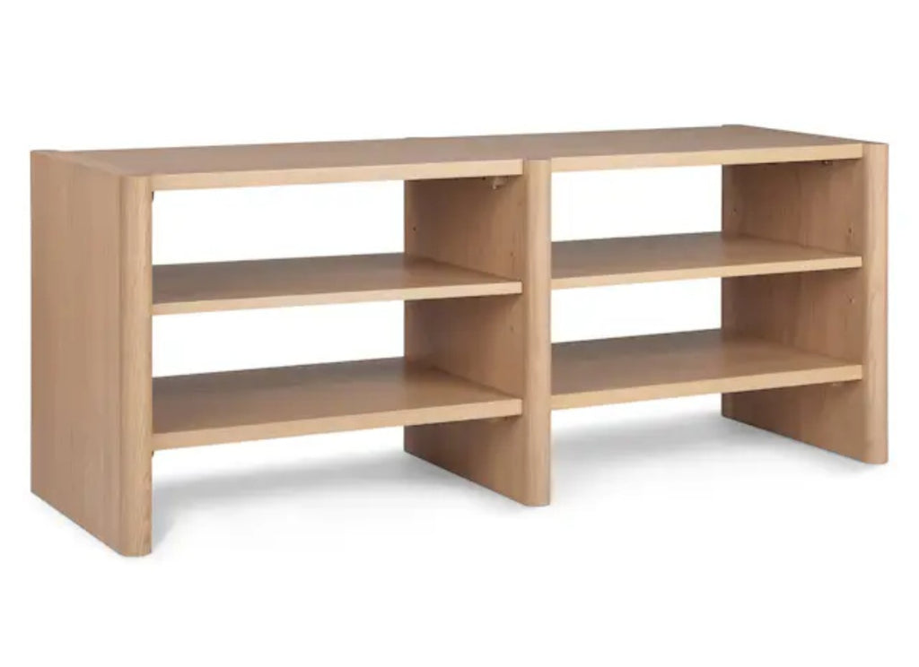 Mid Century Modern Media Console Entertainment TV Stand Oak Wood New Durable Designer Quality