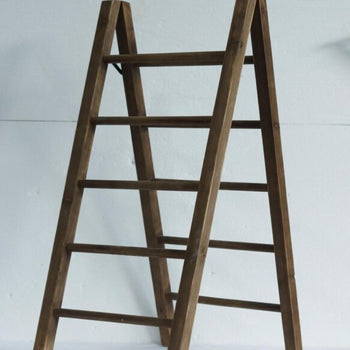 39" Wooden Tabletop Blanket or Towel Ladder Brand New 10 Hanging Bars Total Deep Brown Finish