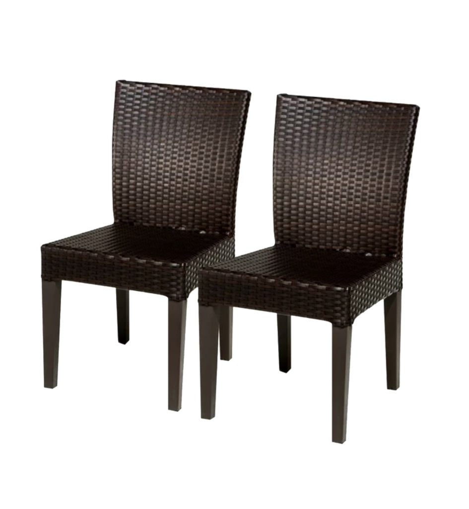 Patio Dining Chair Wicker Rattan New In Box Set Of 2 Durable All Weather Side Chair Adjustable Leg Levelers