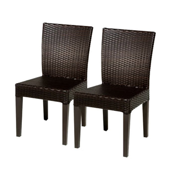 Patio Dining Chair Wicker Rattan New In Box Set Of 2 Durable All Wather Side Chair Adjustable Leg Levelers