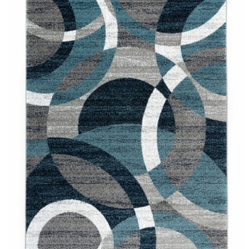 Alpine 9' x 12' Area Rug Carpet Modern Abstract Design Teal Grey Navy New Plush and Comfortable