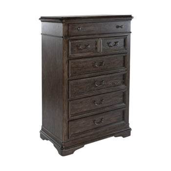 40" 6 Drawer Bedroom Dresser Chest Ample Storage Rustic Quality Furniture Durable Wooden Construction