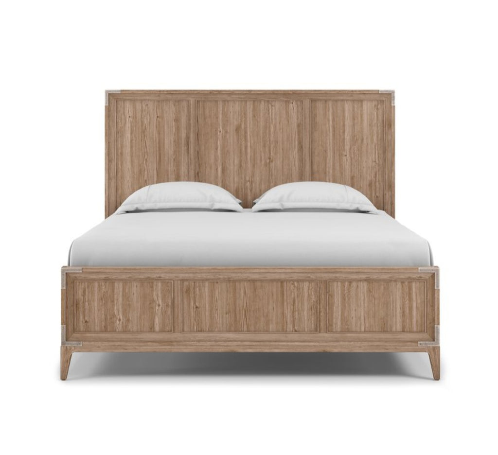 King Size Solid Wood Low Profile Bed Frame With Headboard and